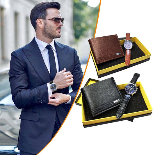 Set Caballero billetera y reloj